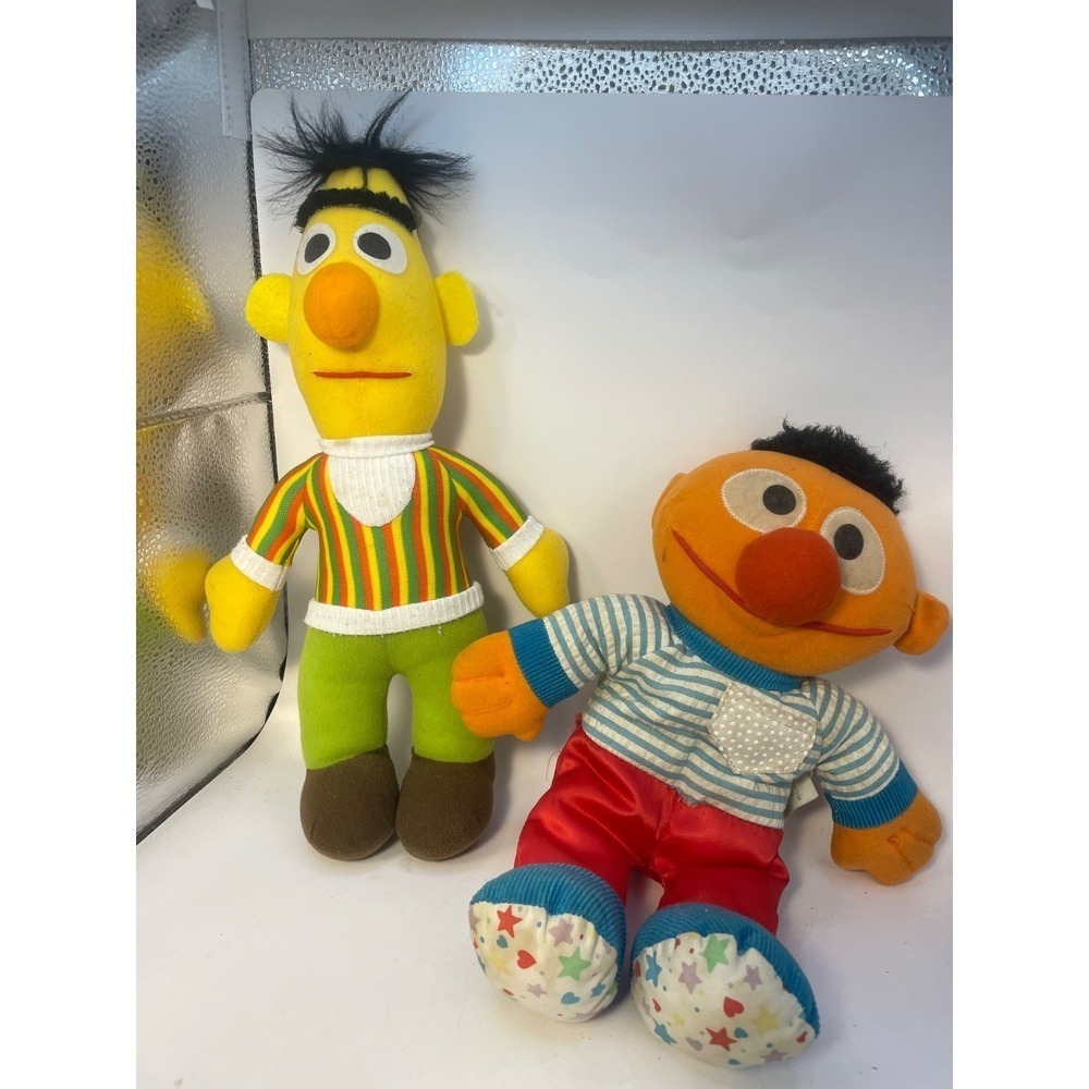 Rare Vintage 1991 both Playskool Sesame Street Muppets Ernie Touch'ems Pals